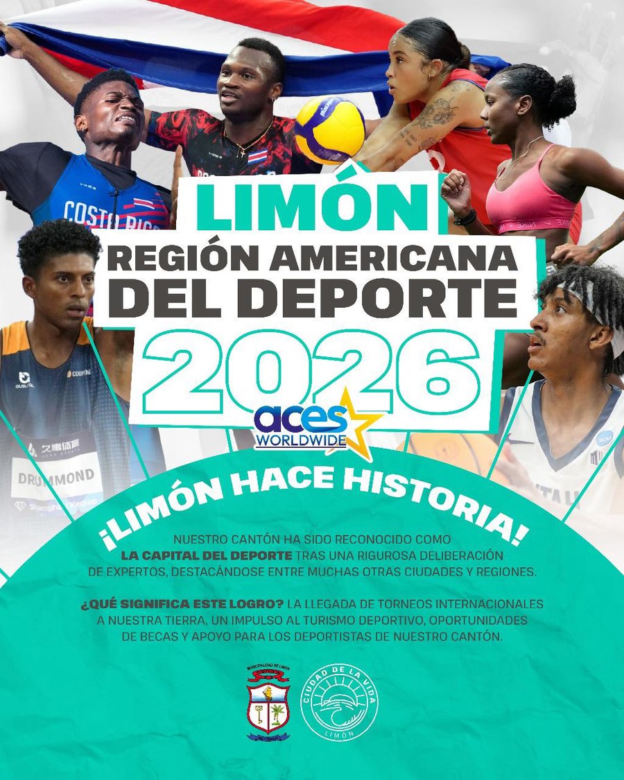 Limón celebra!: Certificado como la Región de Deportes Americanos 2026

 – Reporte Tico