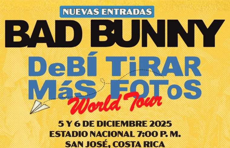 ¡Nuevas entradas a la venta para ver a Bad Bunny en el Estadio Nacional!

 – Reporte Tico