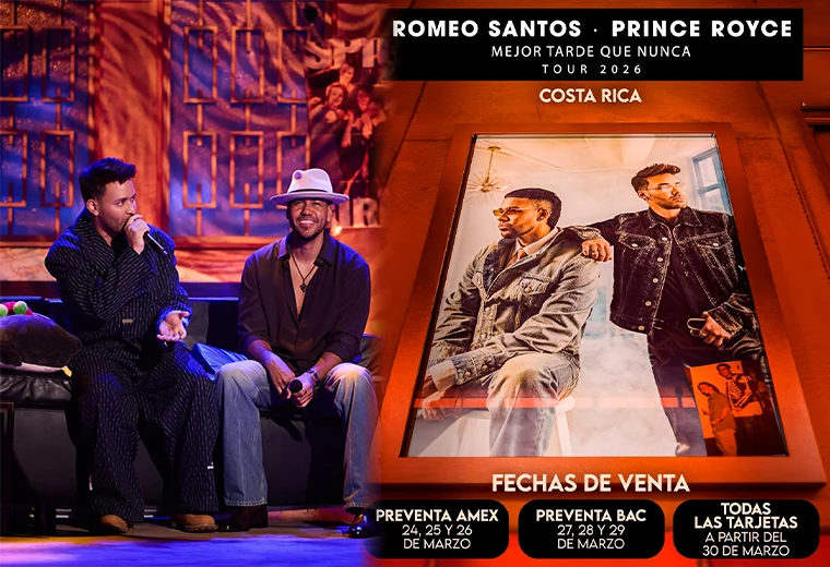 Romeo Santos & Prince Royce protagonizarán el concierto de bachata más esperado de Costa Rica

 – Reporte Tico